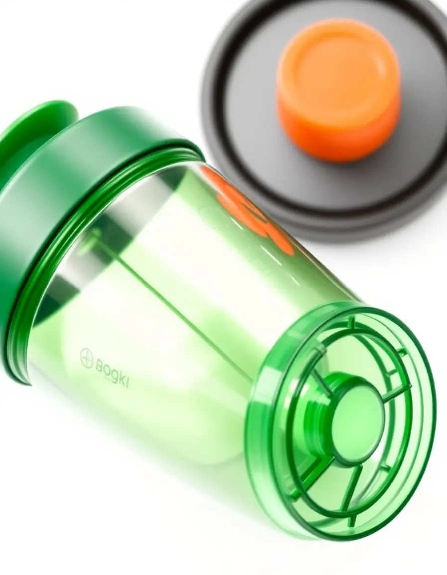 Bottiglia blender verde portatile con sfera di miscelazione