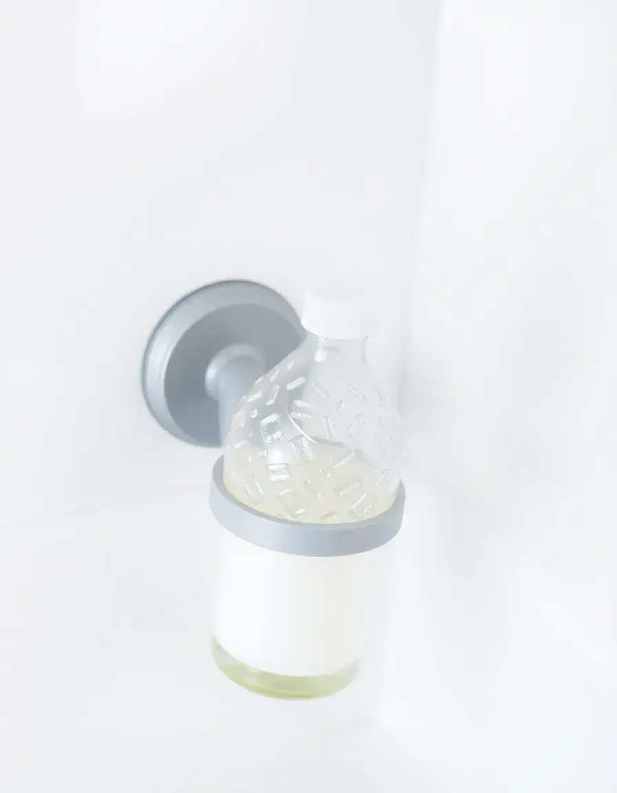 Porta sapone piatti con ventosa in plastica trasparente