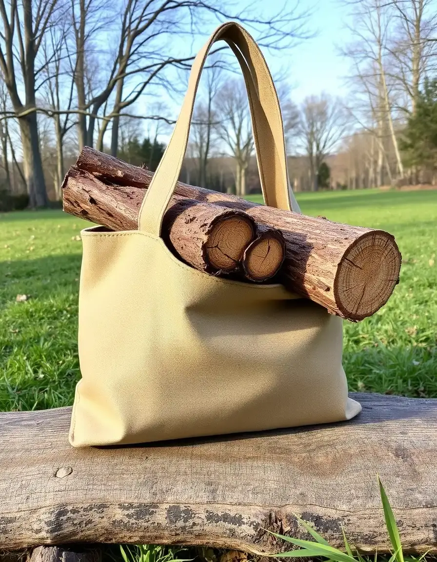 Log Carrier Bag borsa in tela per trasporto legna