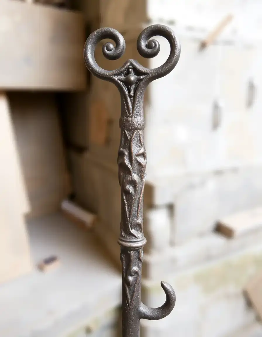 Fire Poker attizzatoio in ferro battuto
