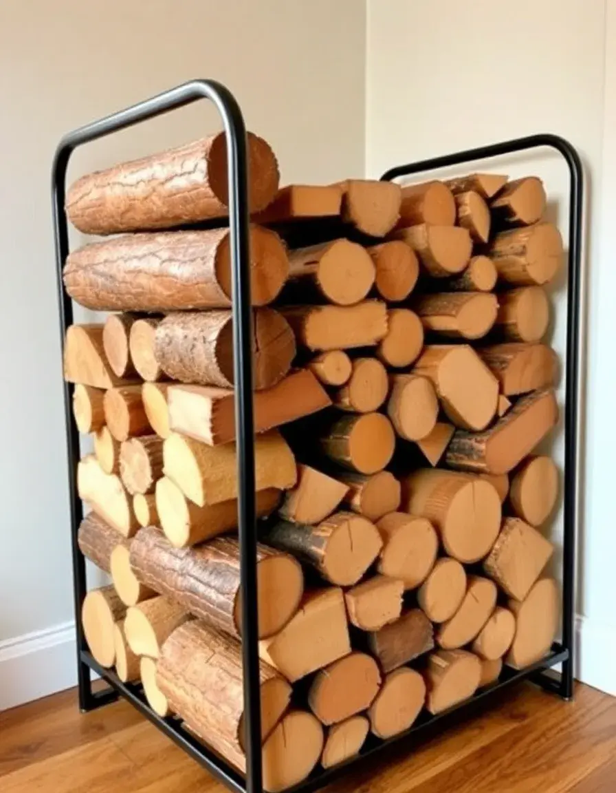 Log Holder Rack per legna da ardere da interno