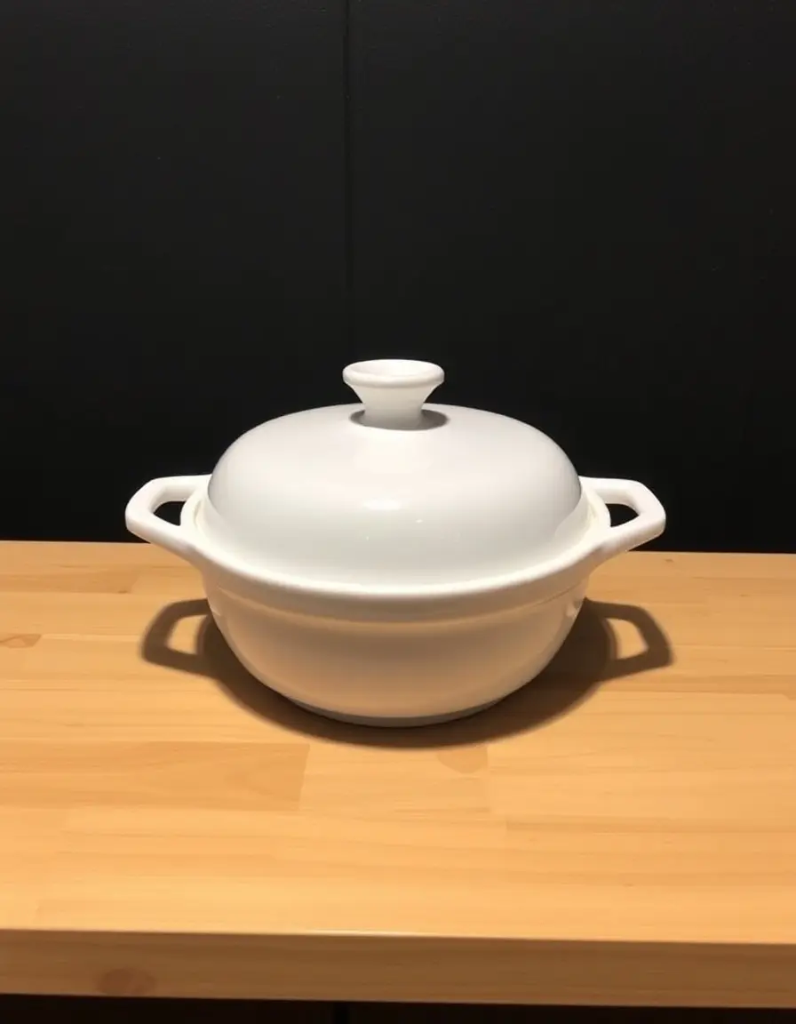 Pudding Basin in ceramica bianca da 1 litro per cucina inglese