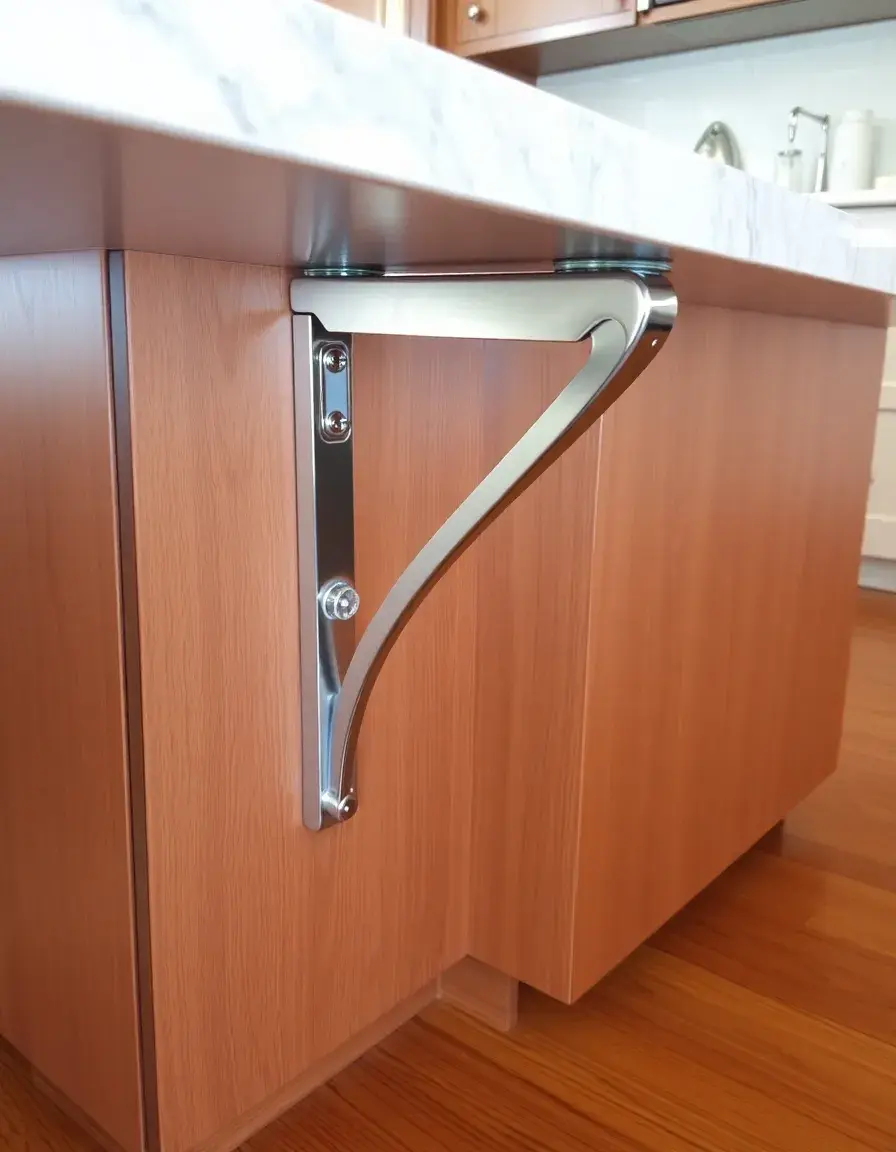 Supporto cromato Peninsula Bracket per bancone cucina