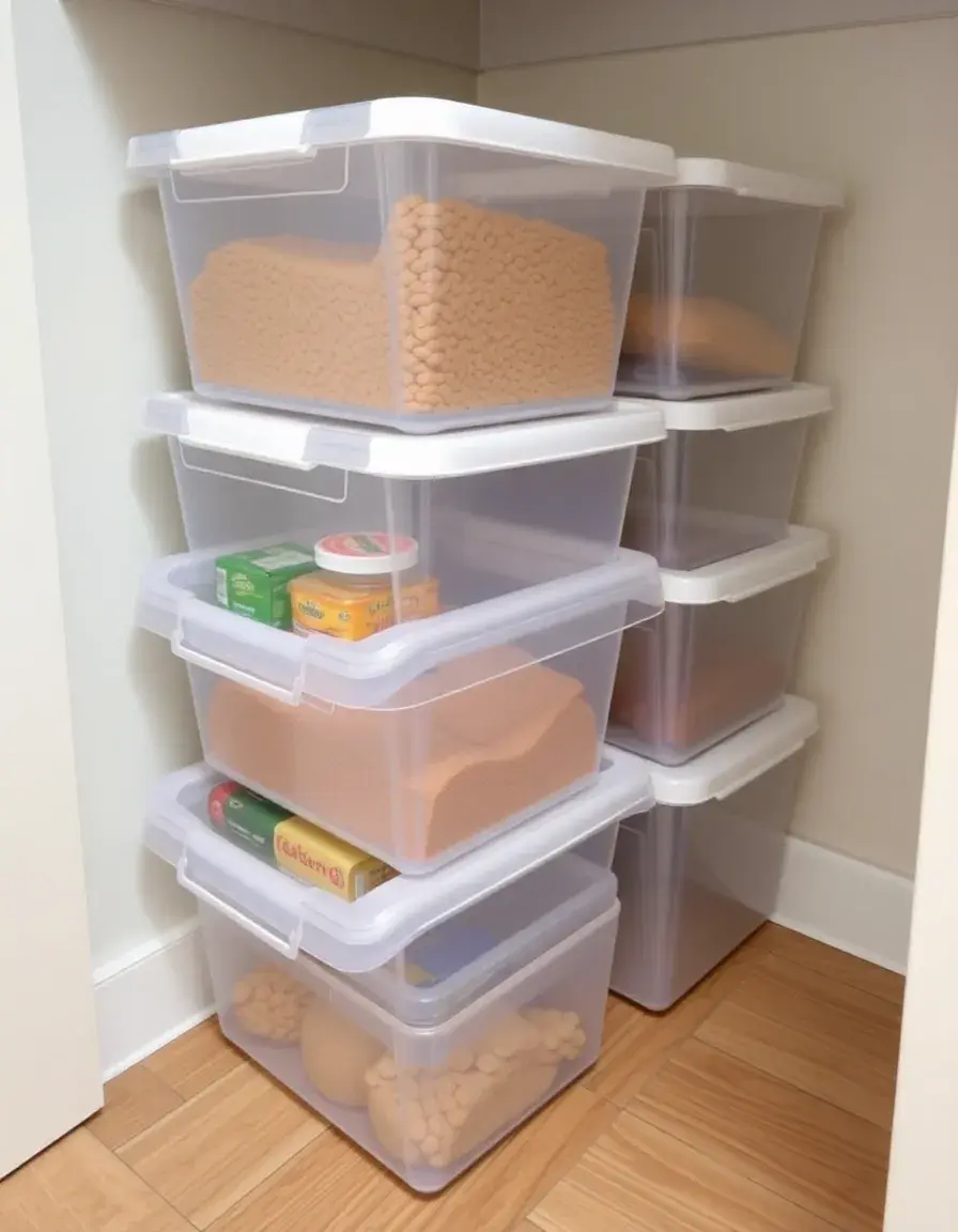 Pantry Bin Organizer trasparente per dispensa cucina