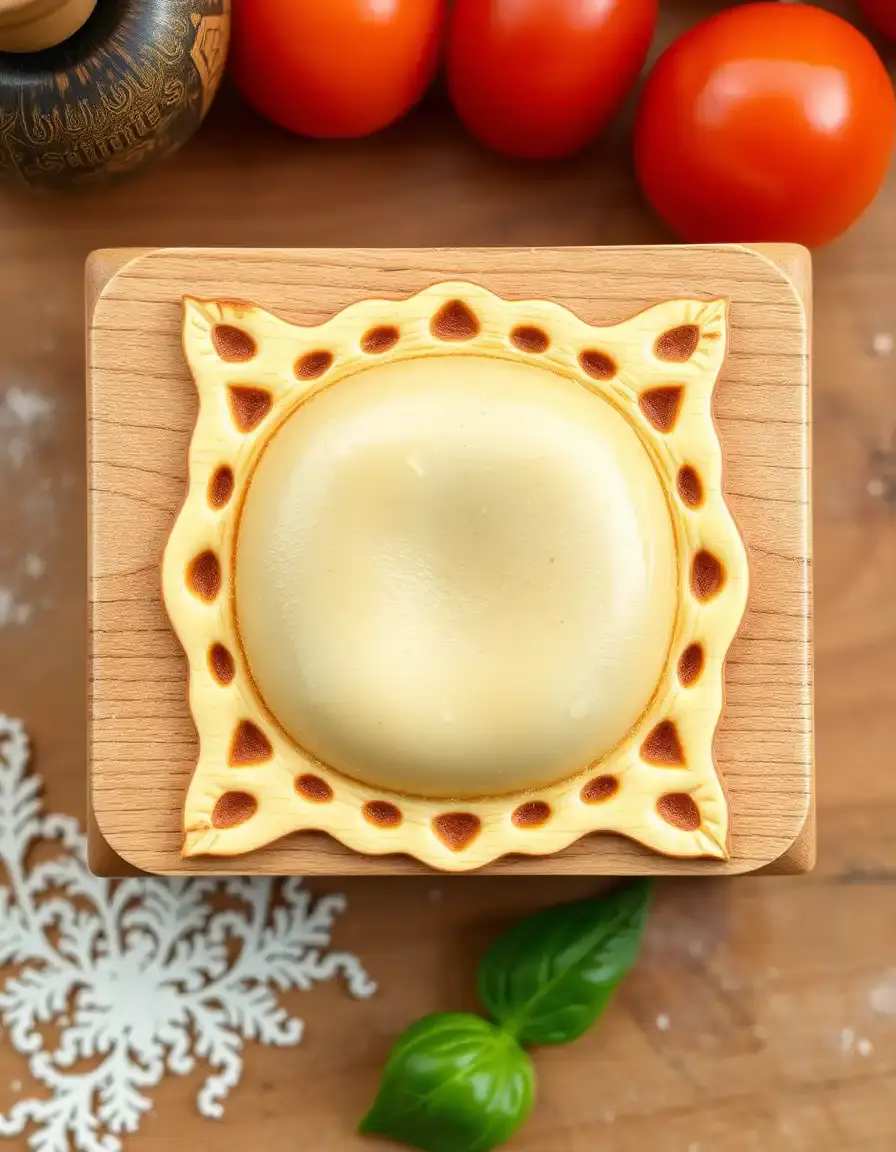 Stampo per ravioli quadrato in legno