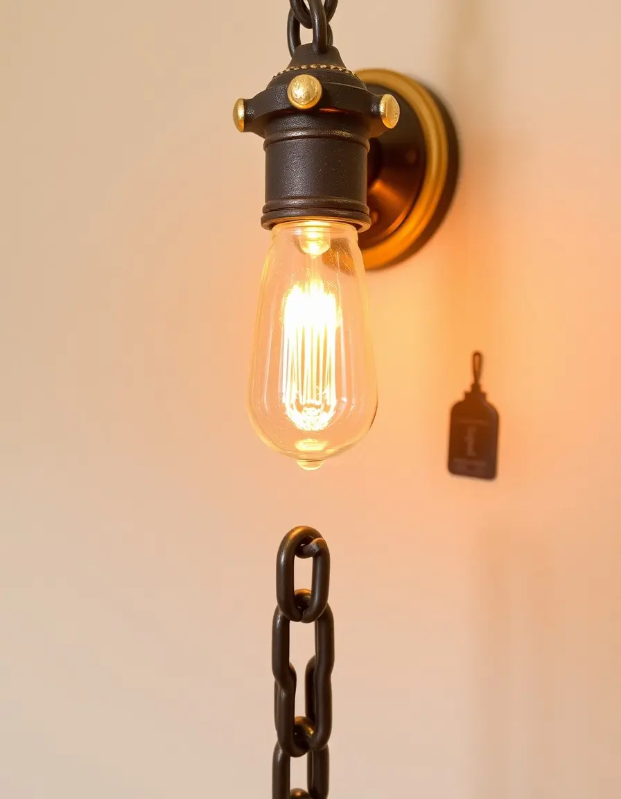 Catenella decorativa per accensione luci stile vintage
