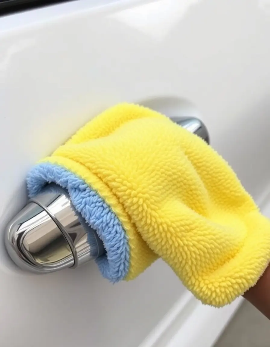 Panno in microfibra per lucidatura maniglie cucina