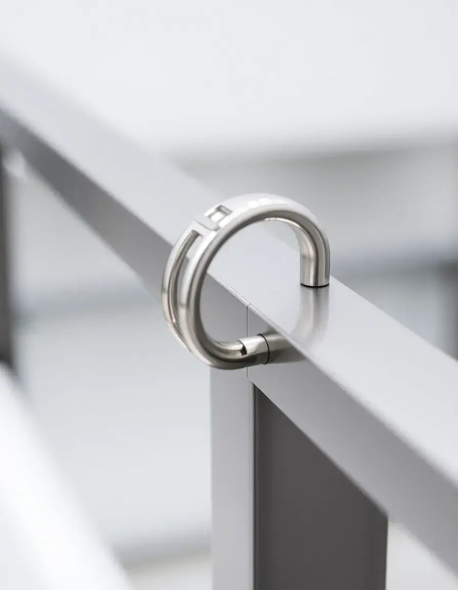 Set di ganci a S in acciaio inox per binari cucina