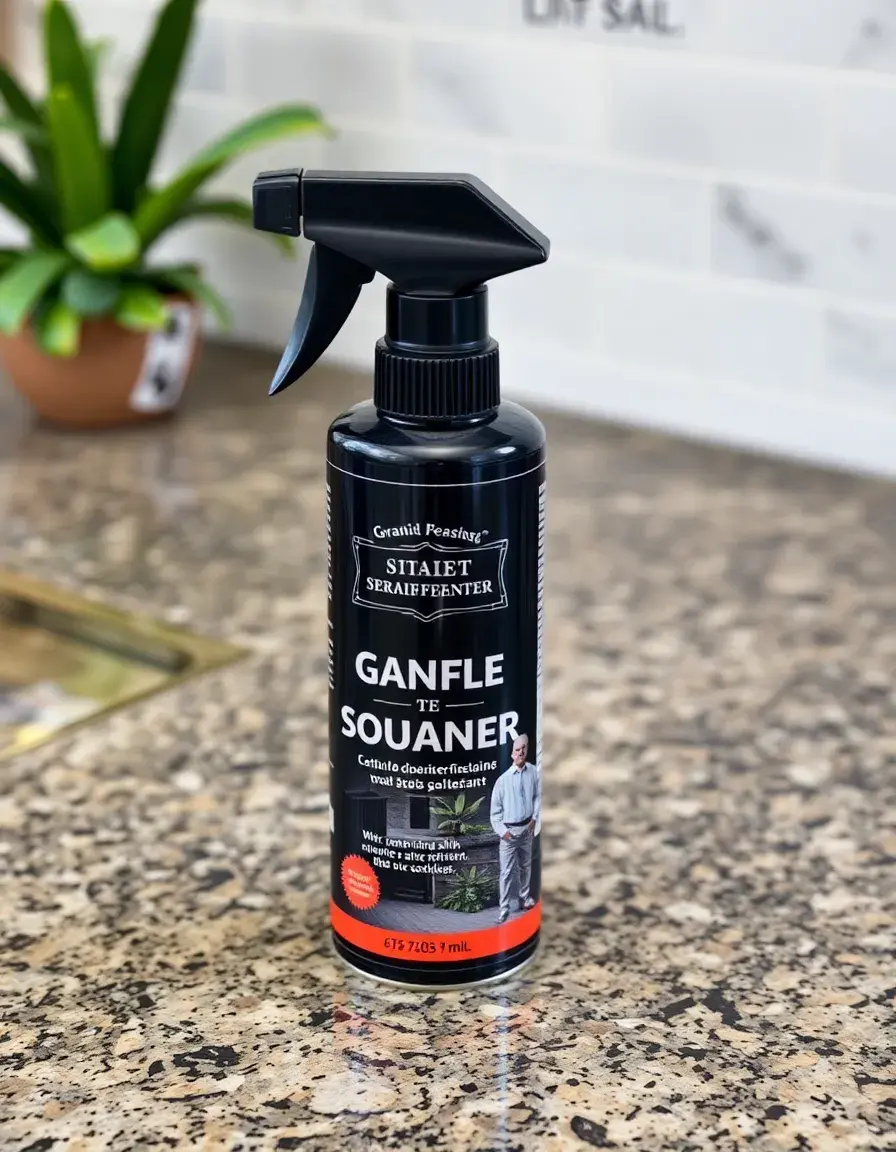 Flacone di spray lucidante per superfici in granito
