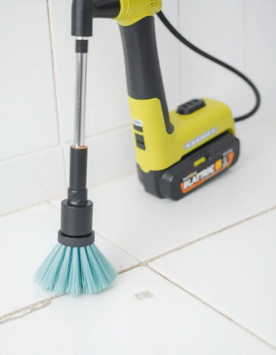 Spazzola elettrica per pulizia fughe piastrelle cucina