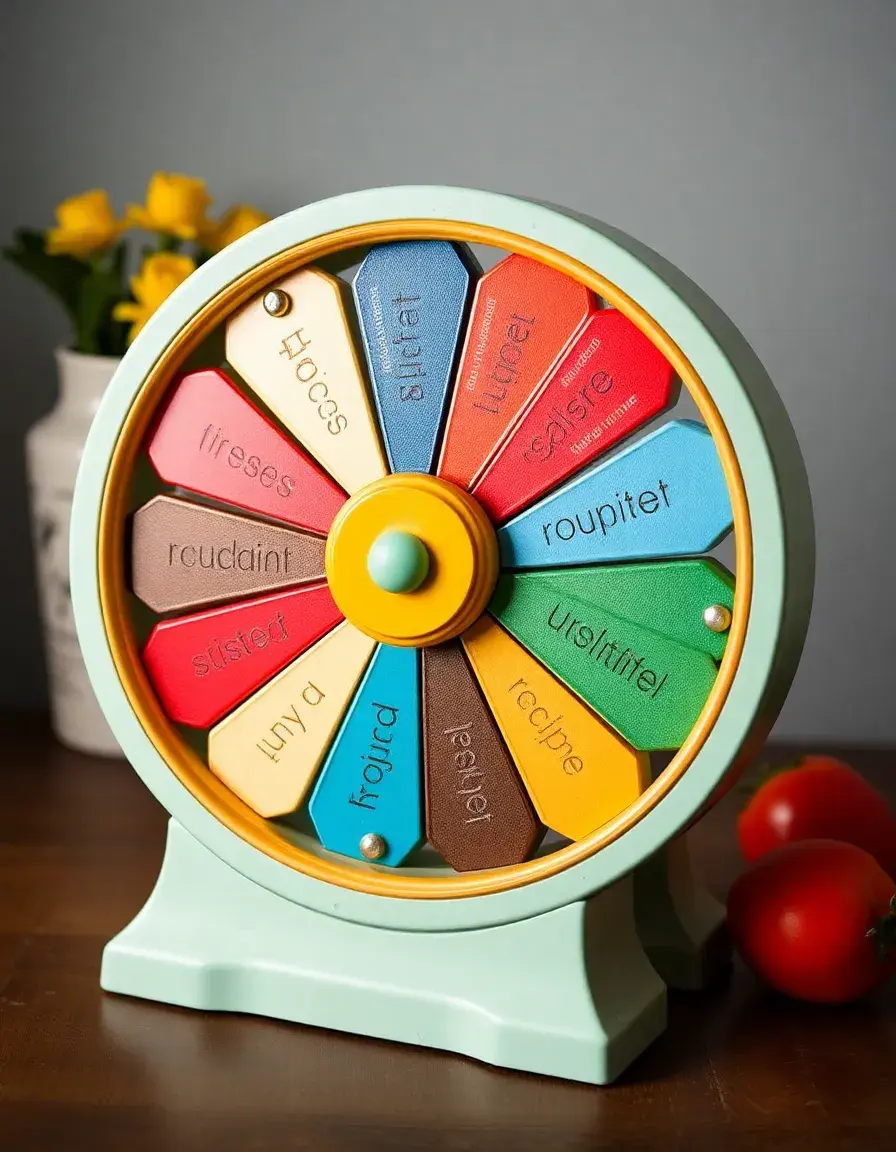 Ruota delle ricette colorata per decidere stasera cosa cucino