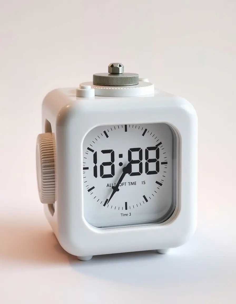 Timer a forma di cubo con tempi predefiniti per cotture perfette