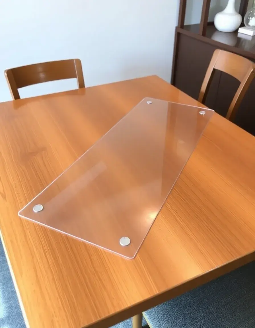 Protezione tavolo in vinile trasparente per tavoli da cucina
