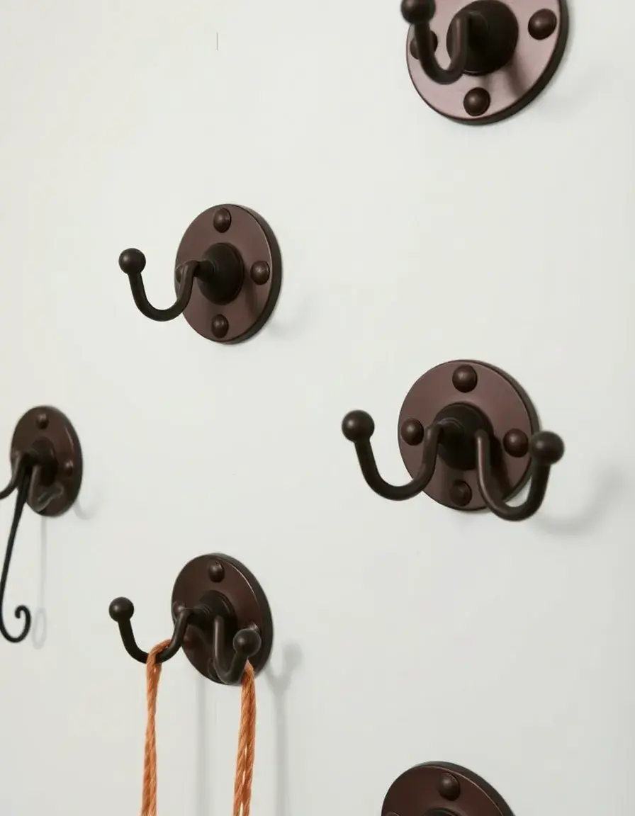 Ganci fermatende in metallo Tieback Hooks