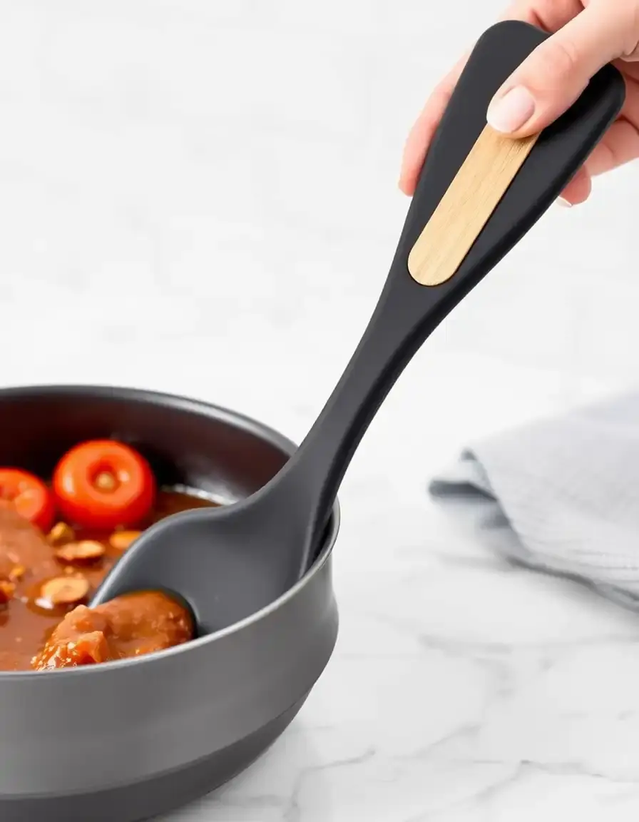 Spatola turner in silicone nero resistente al calore per cucina antiaderente