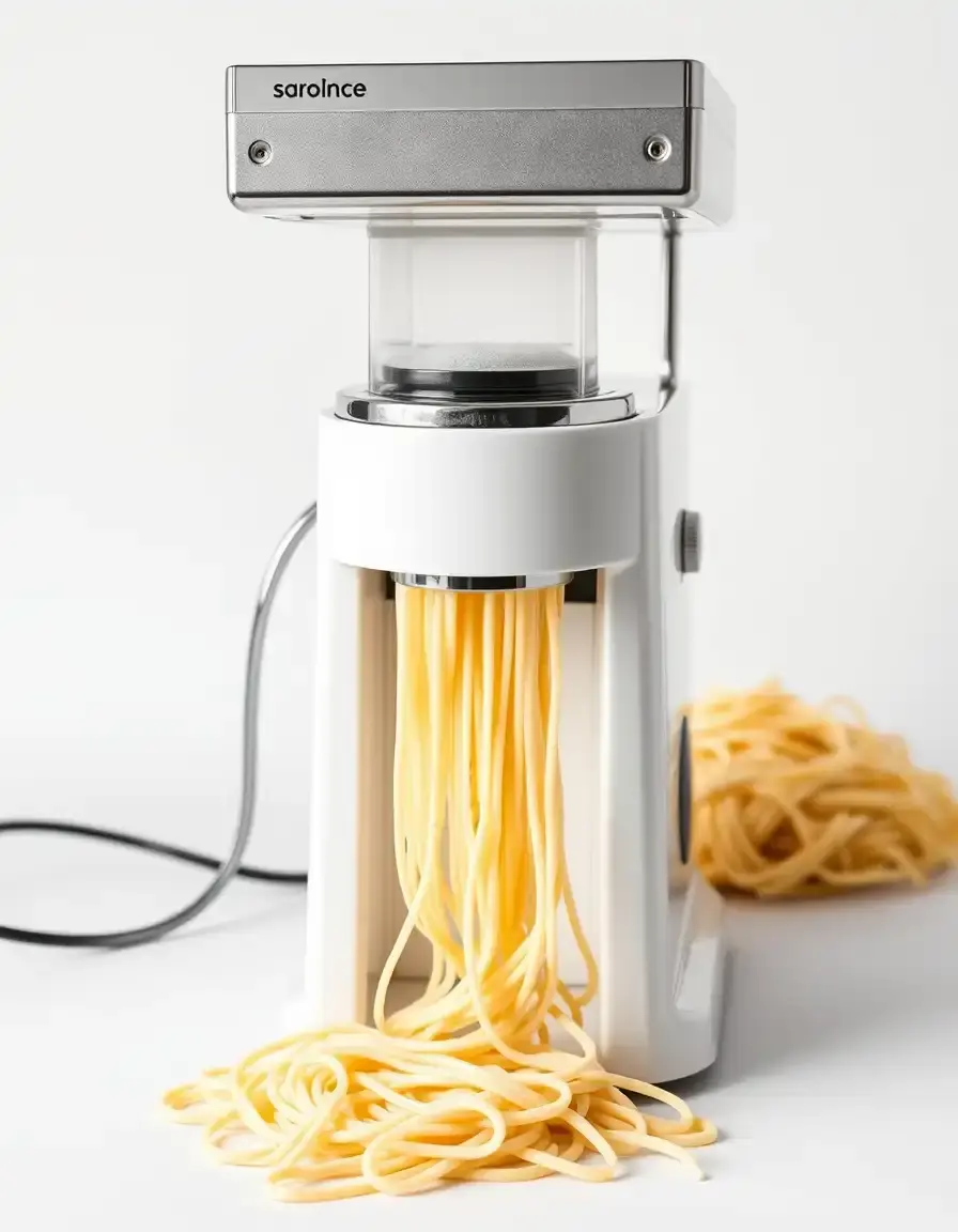 Macchina per la pasta elettrica bianca per spaghetti e tagliatelle