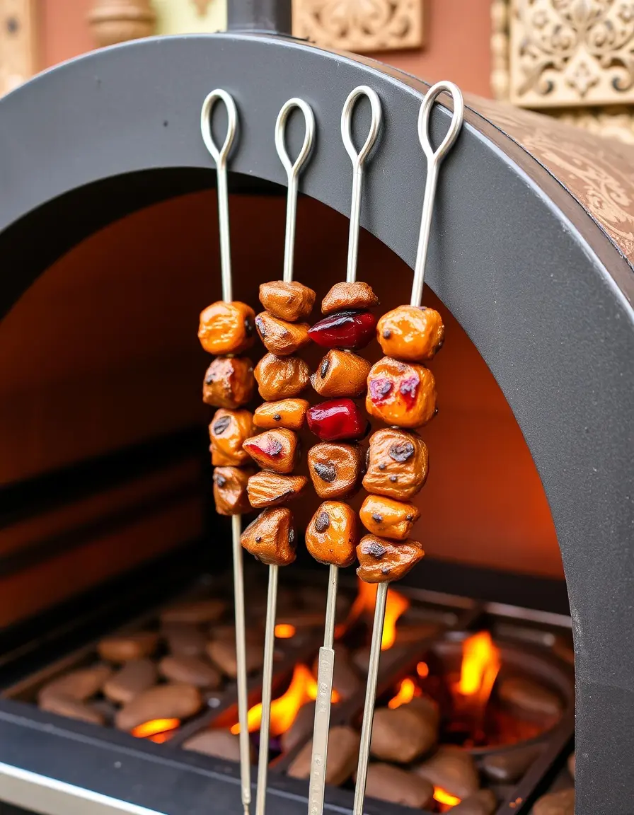 Spiedini in acciaio inox per cottura tandoori