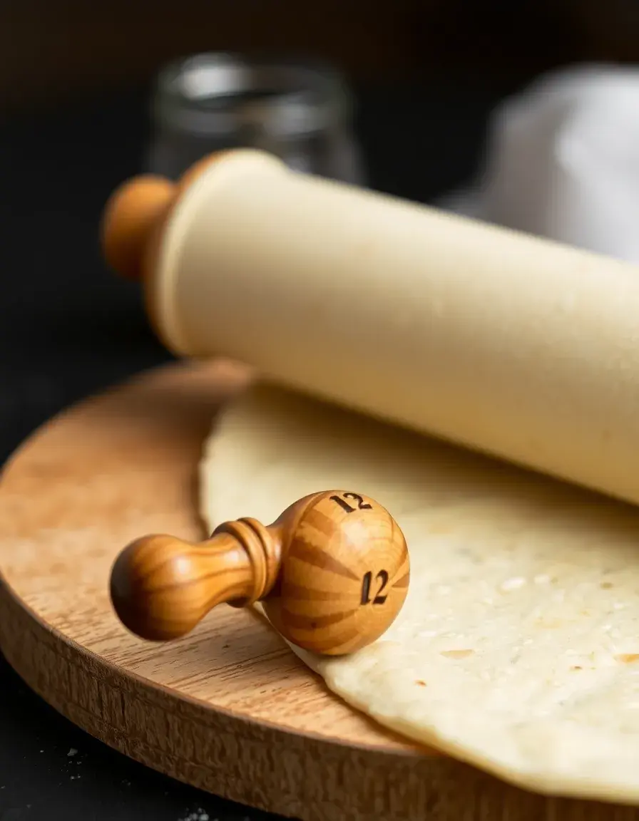 Mattarello in legno tradizionale per chapati