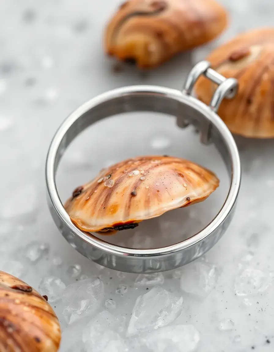 Anello pelatore in acciaio inox per gamberi