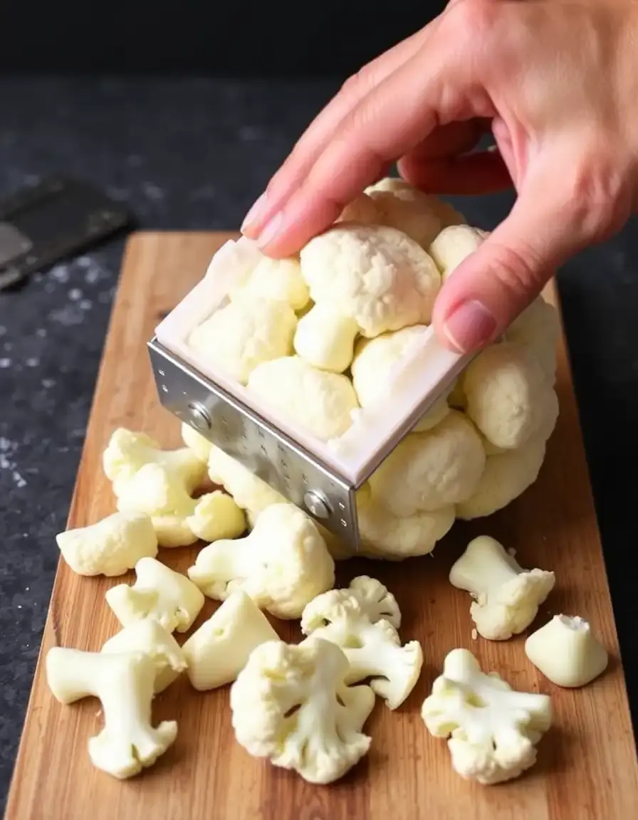 Strumento professionale per tagliare le cimette di cavolfiore in modo preciso