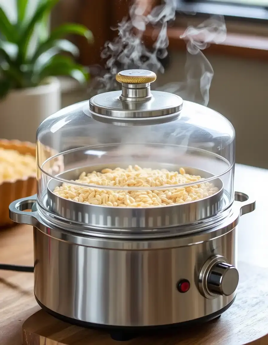 Cuociriso elettrico e vaporiera per cereali e quinoa