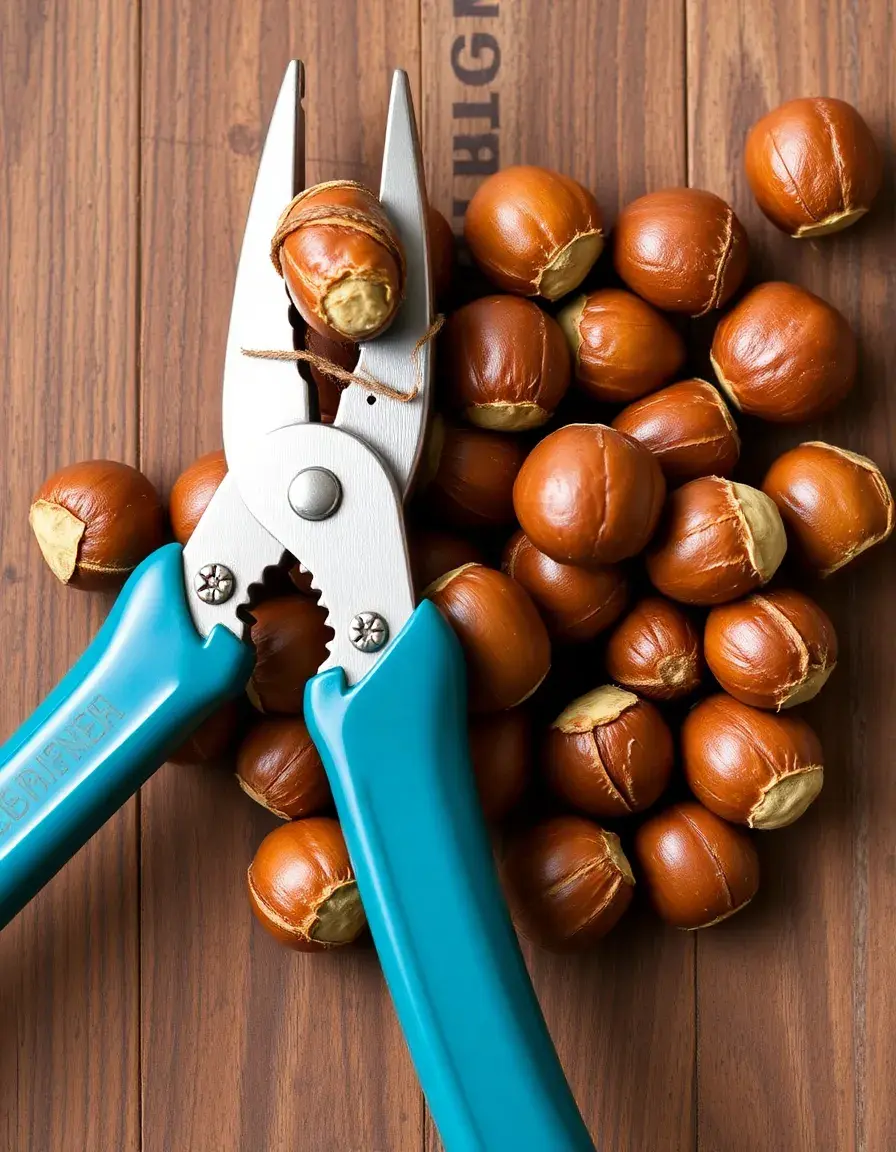 Pinze per sbucciare castagne e noci