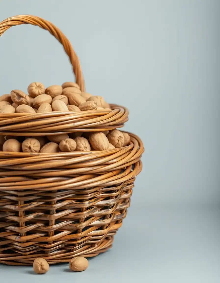 Cesto di vimini per conservazione castagne
