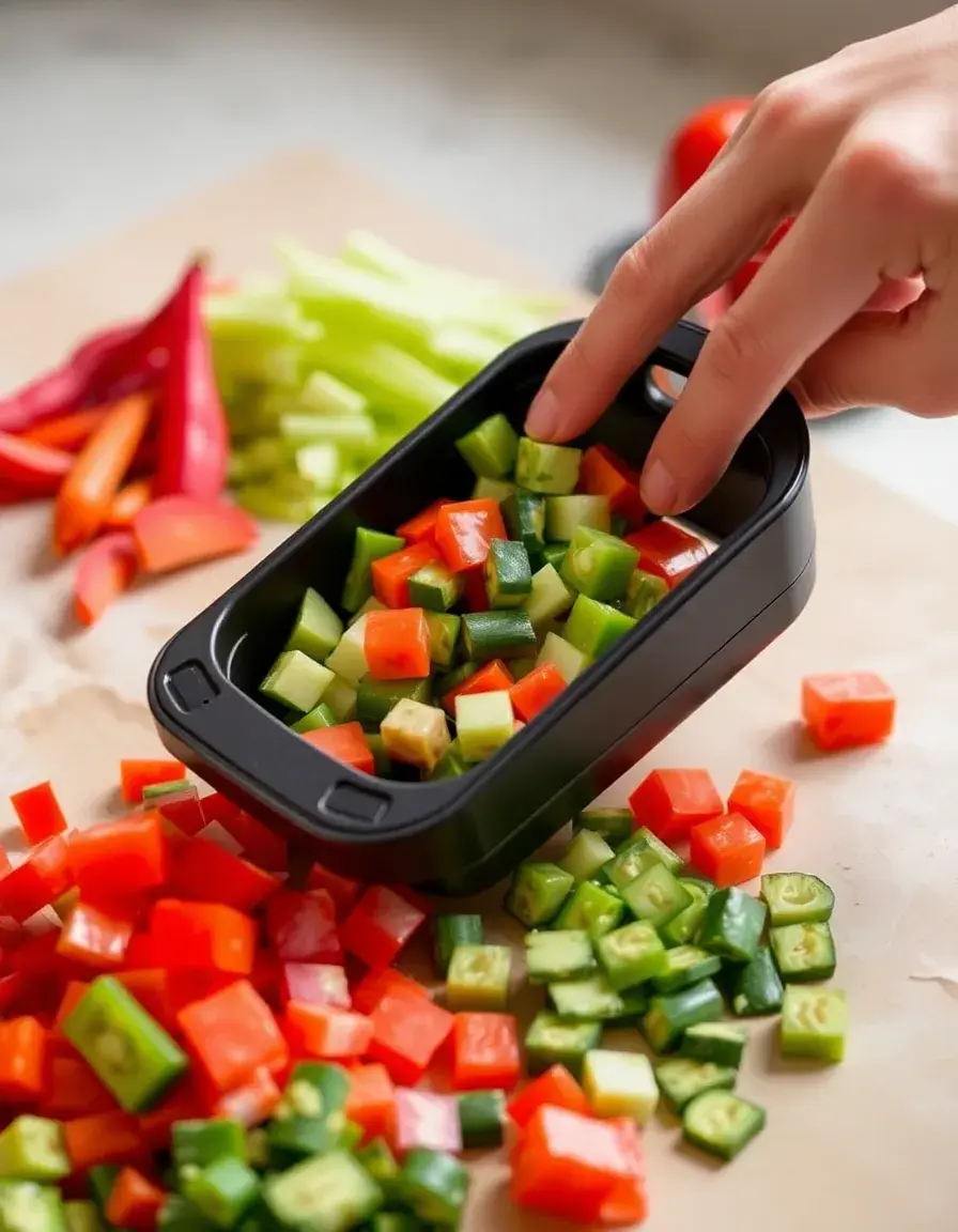 Tagliatutto a cubetti manuale per verdure