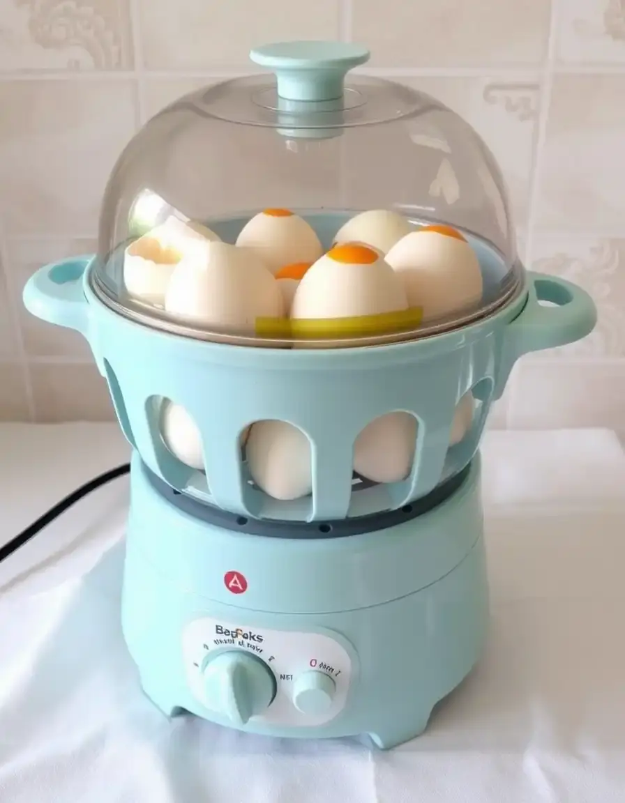 Bollitore elettrico per uova da 7 posti su bancone cucina