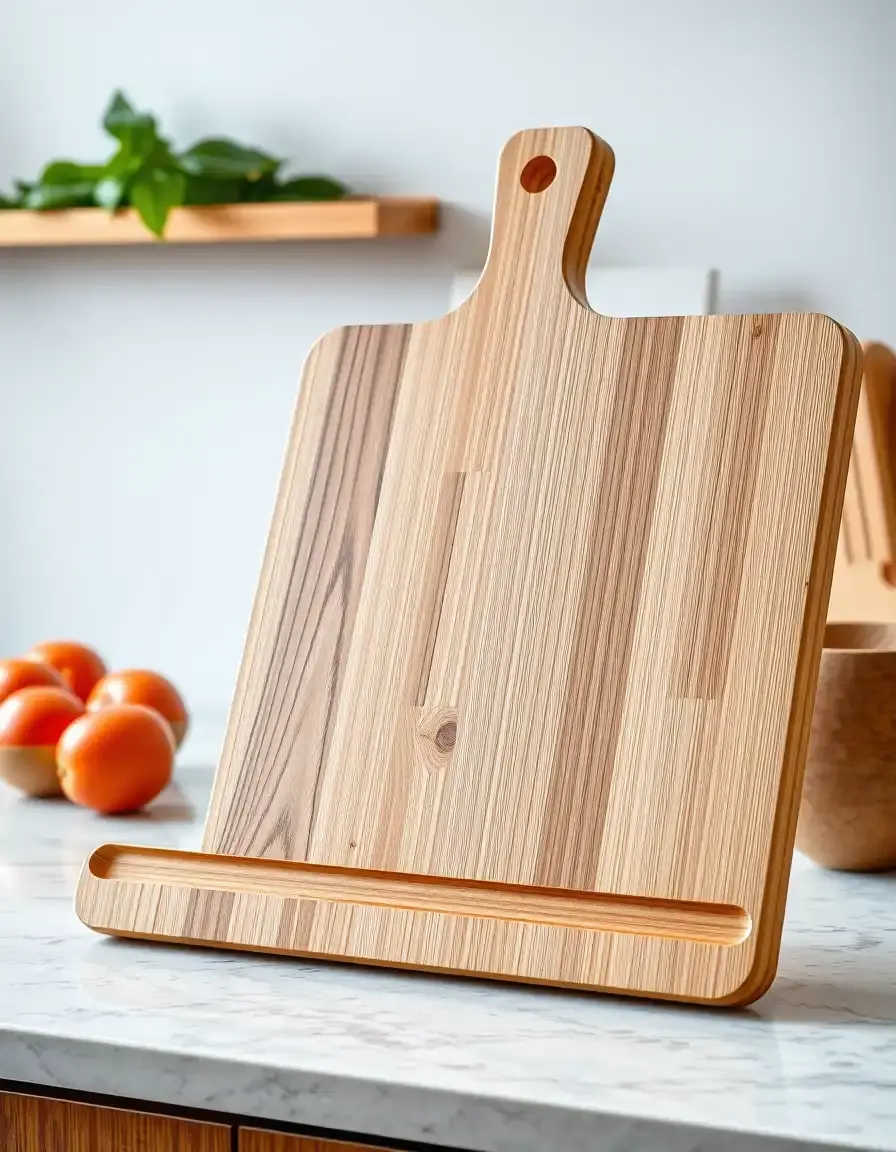 Grande tagliere in bamboo con scanalatura per isola cucina