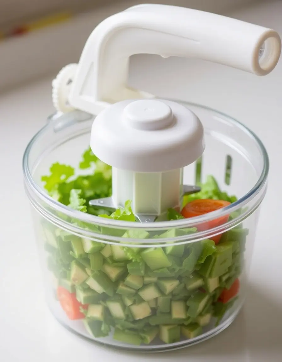 Trita verdure manuale con cordicella per sminuzzare senza elettricità