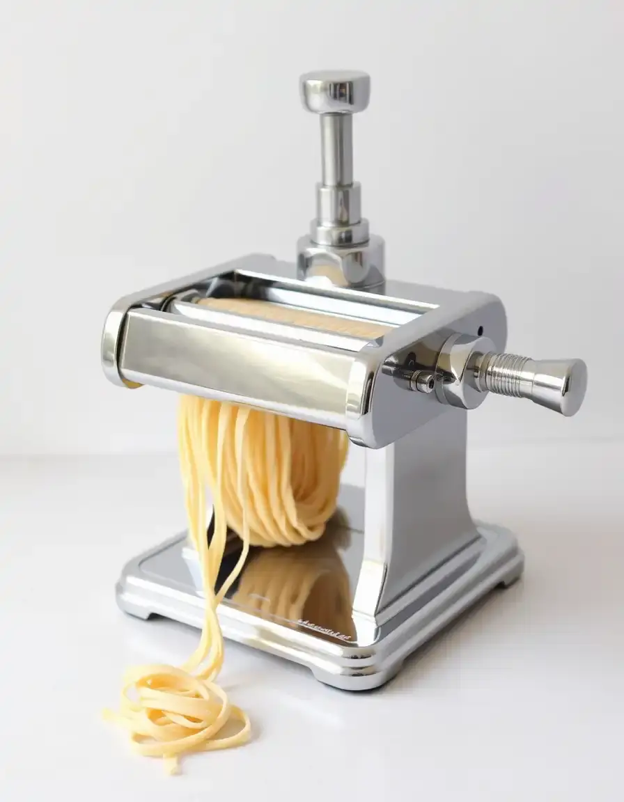 Macchina per la pasta manuale cromata per tagliatelle e lasagne fatte in casa