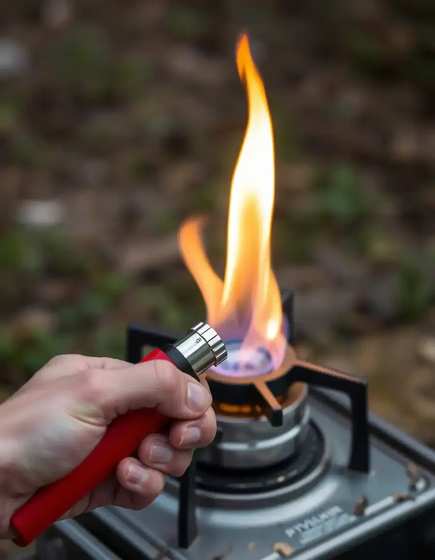 Accendigas lungo ricaricabile rosso per cucina a gas