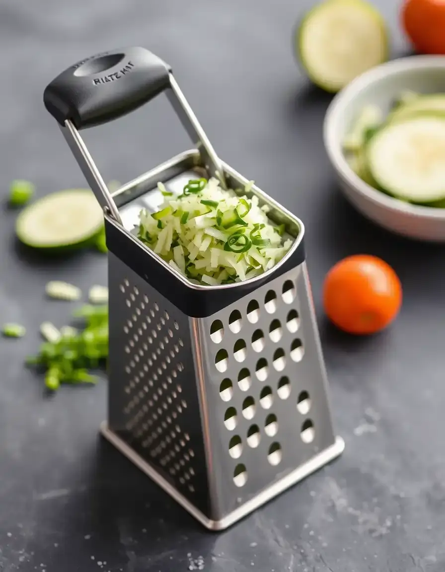 Grattugia in acciaio inox per cetrioli tzatziki