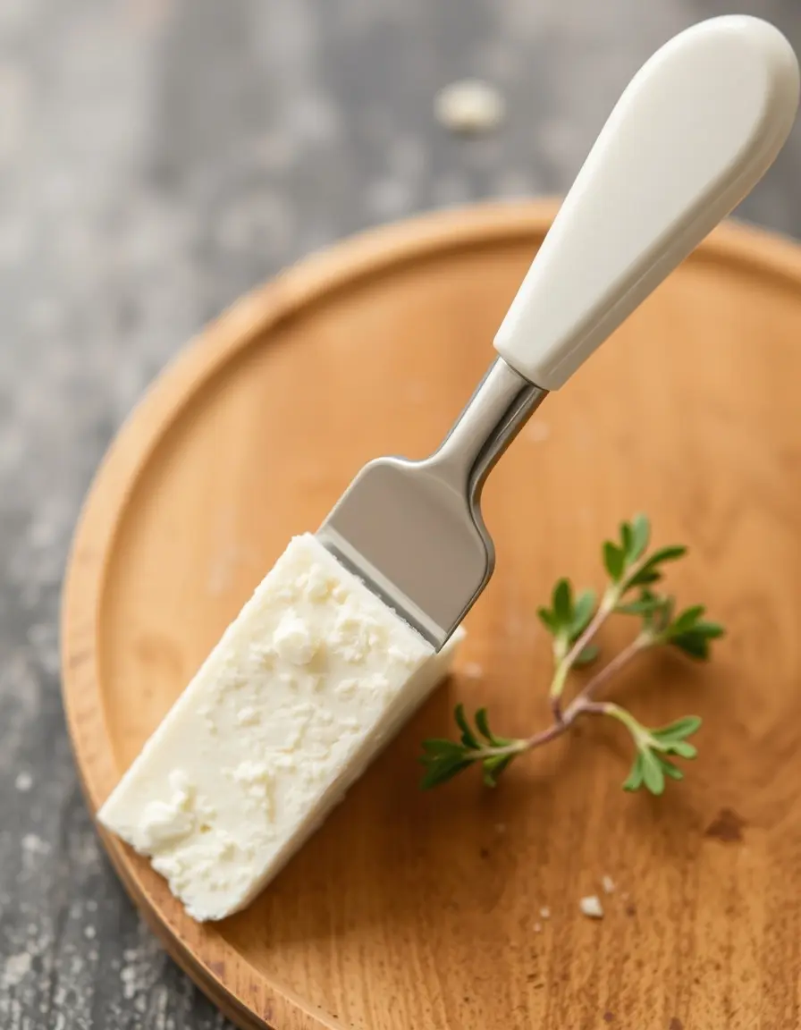 Coltello per formaggio feta con punta forata