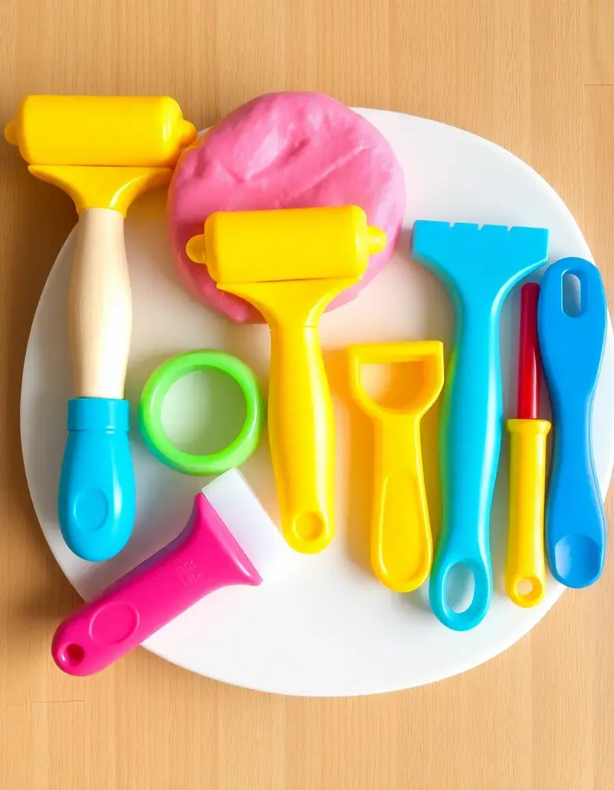 Strumenti per pasta modellabile, rulli e taglierine in plastica