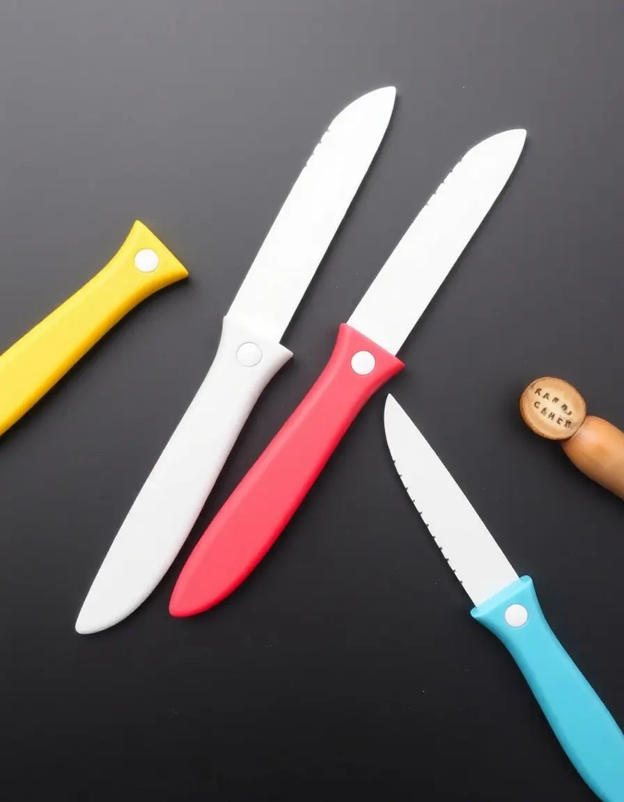 Set di coltelli in nylon sicuri per bambini in vari colori