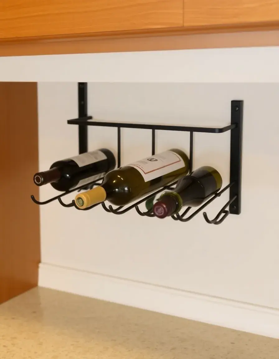 Cantinetta vino sotto bancone per isola cucina