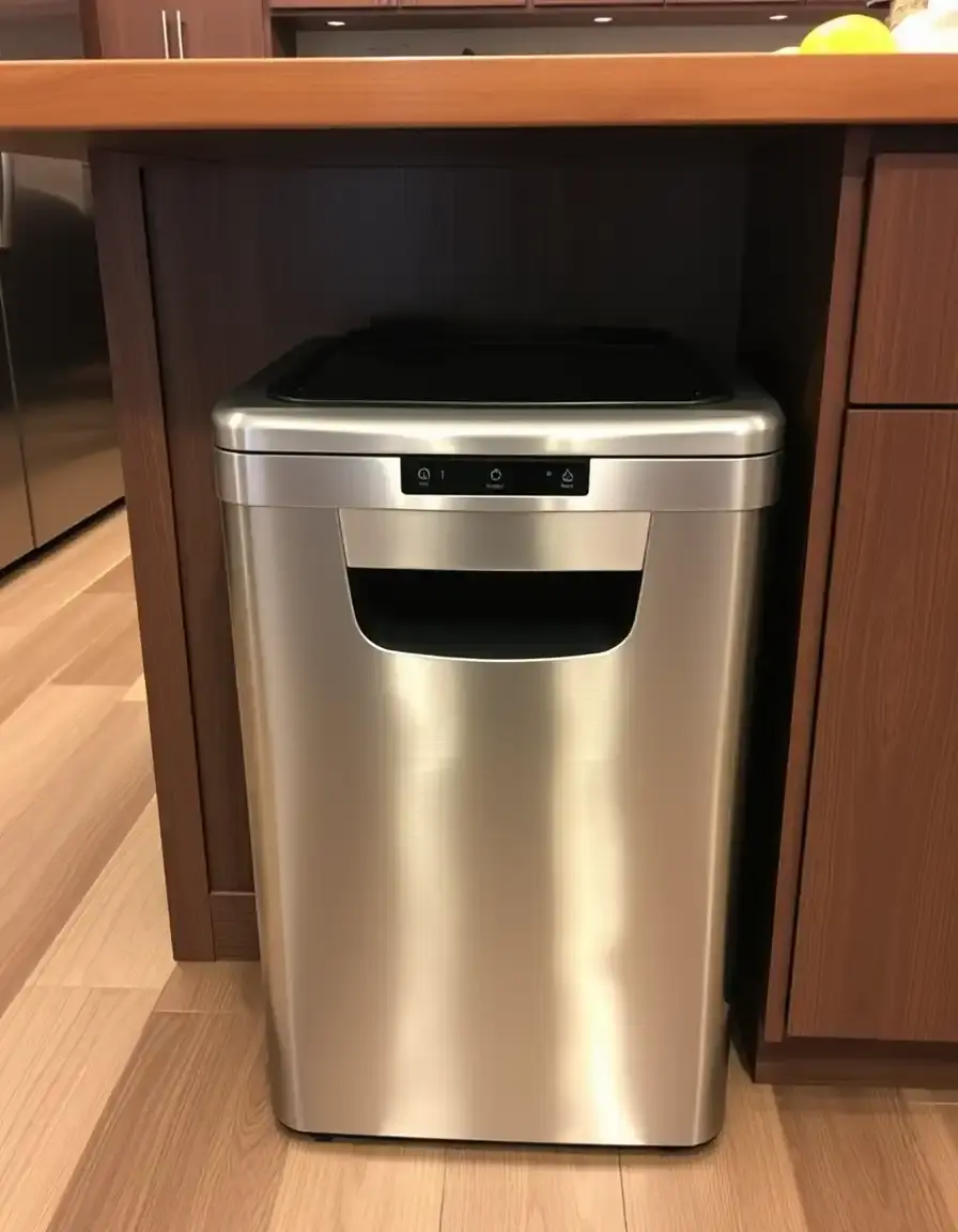 Compattatore di rifiuti mini per sotto isola cucina