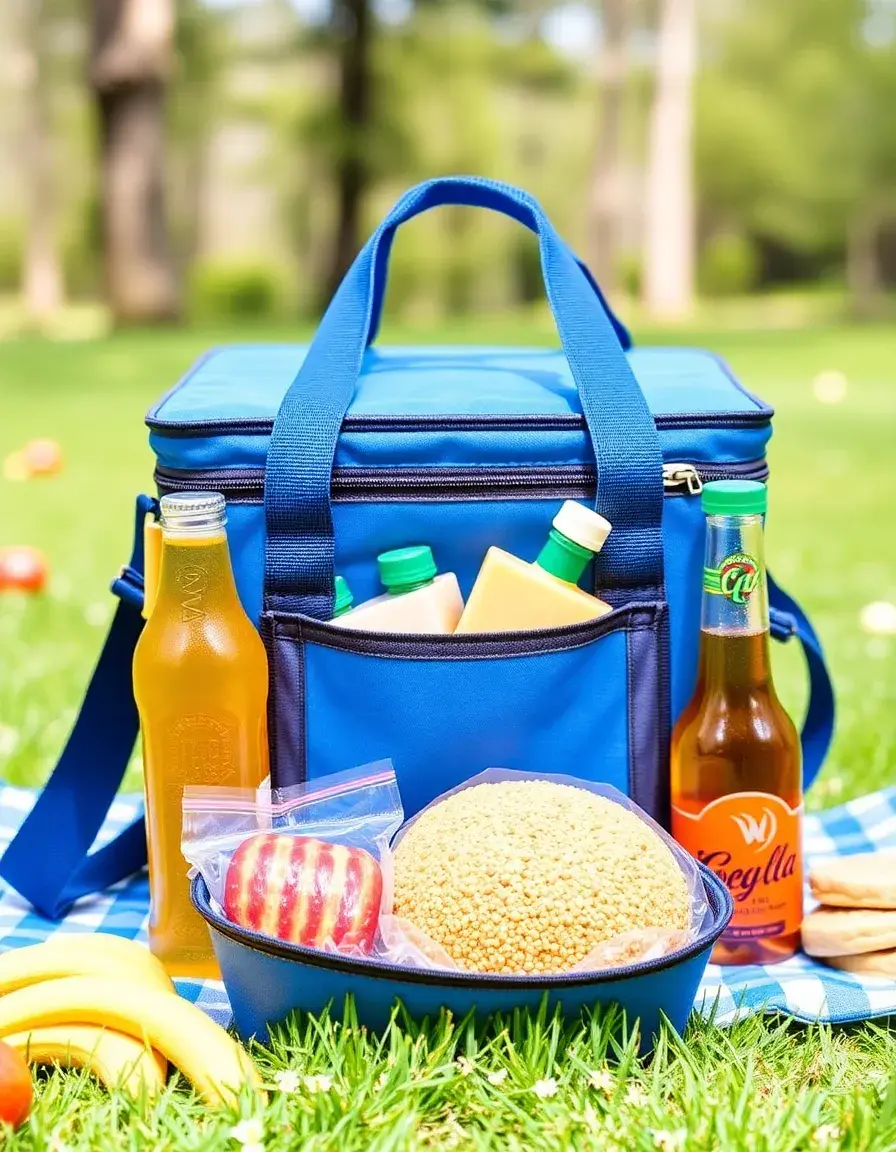 Borsa termica blu da 20 litri per bevande in cucina esterna