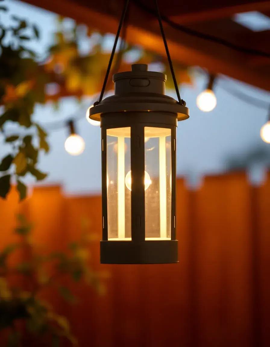 Lanterna solare LED bianca per illuminazione cucina outdoor
