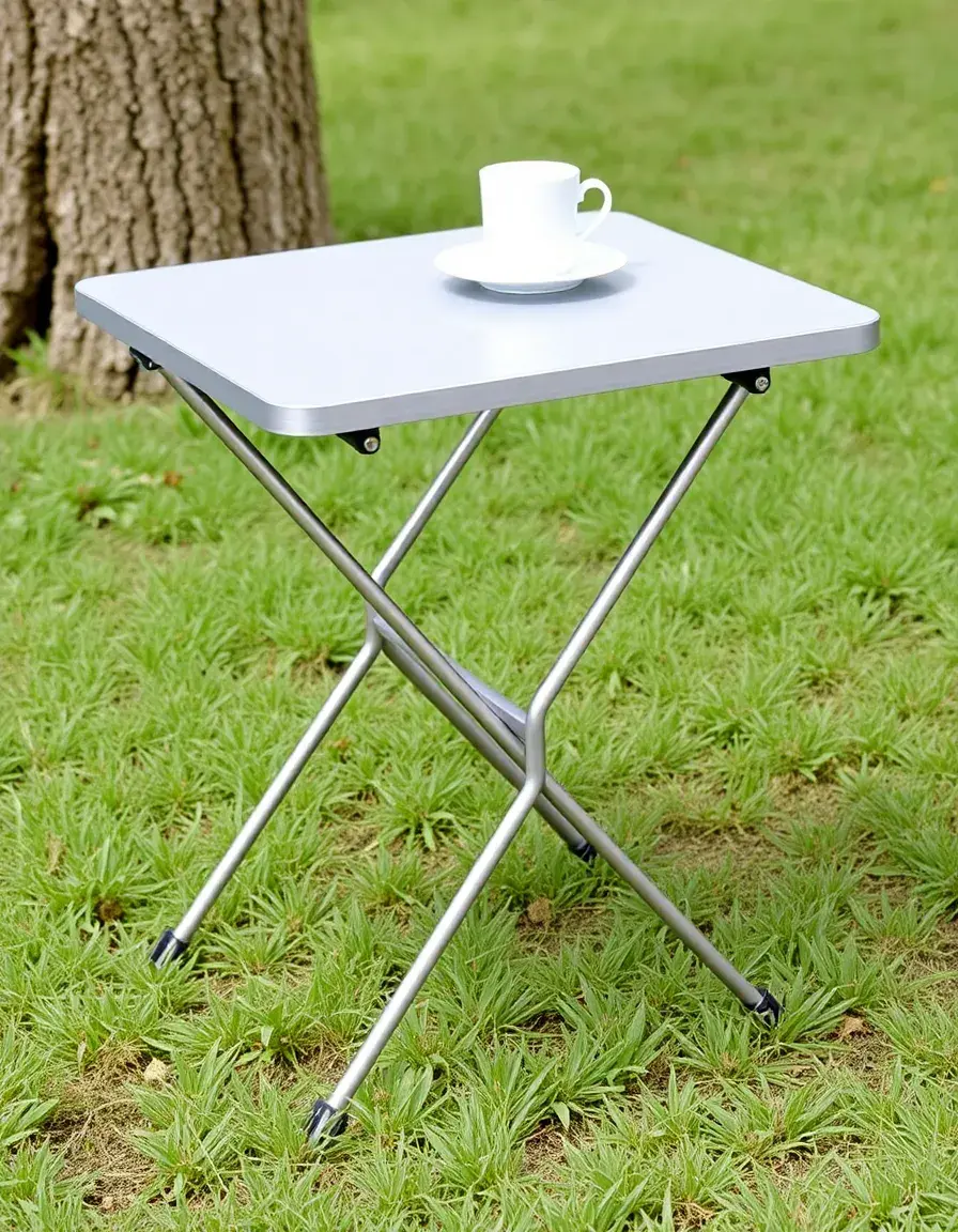 Tavolo pieghevole in alluminio leggero per preparazione cucina