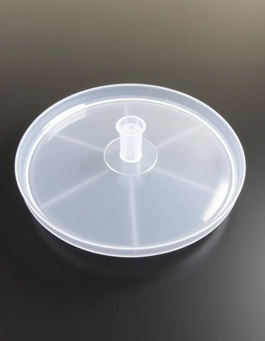 Piatto rotante Lazy Susan trasparente per organizzazione spezie e salse