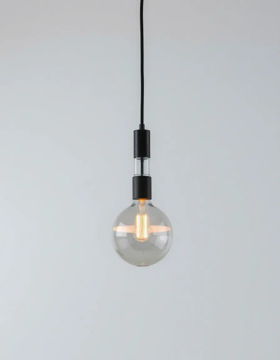 Lampadario moderno a sospensione in vetro nero per isola cucina