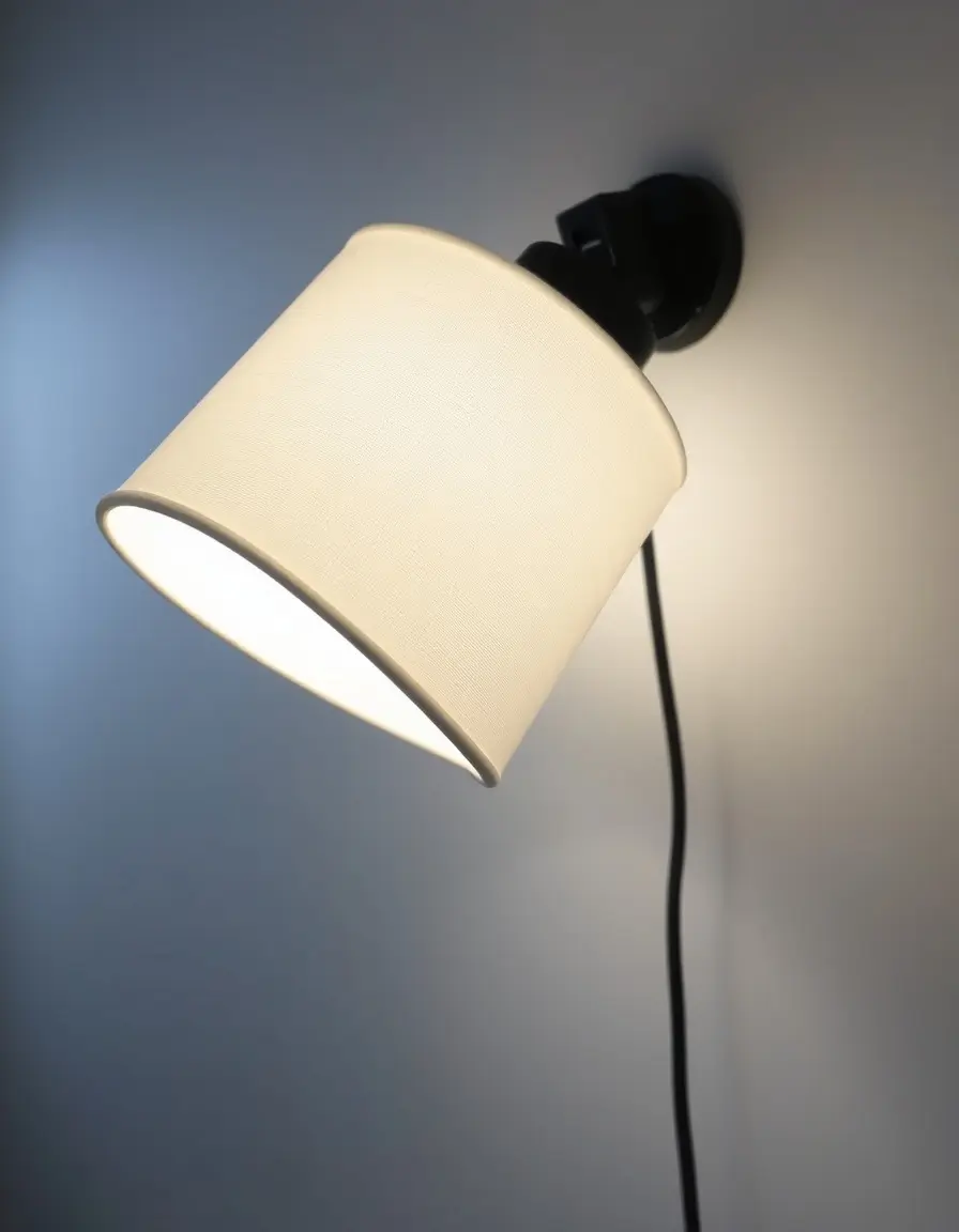 Diffusore di luce a clip in tessuto bianco per luce morbida
