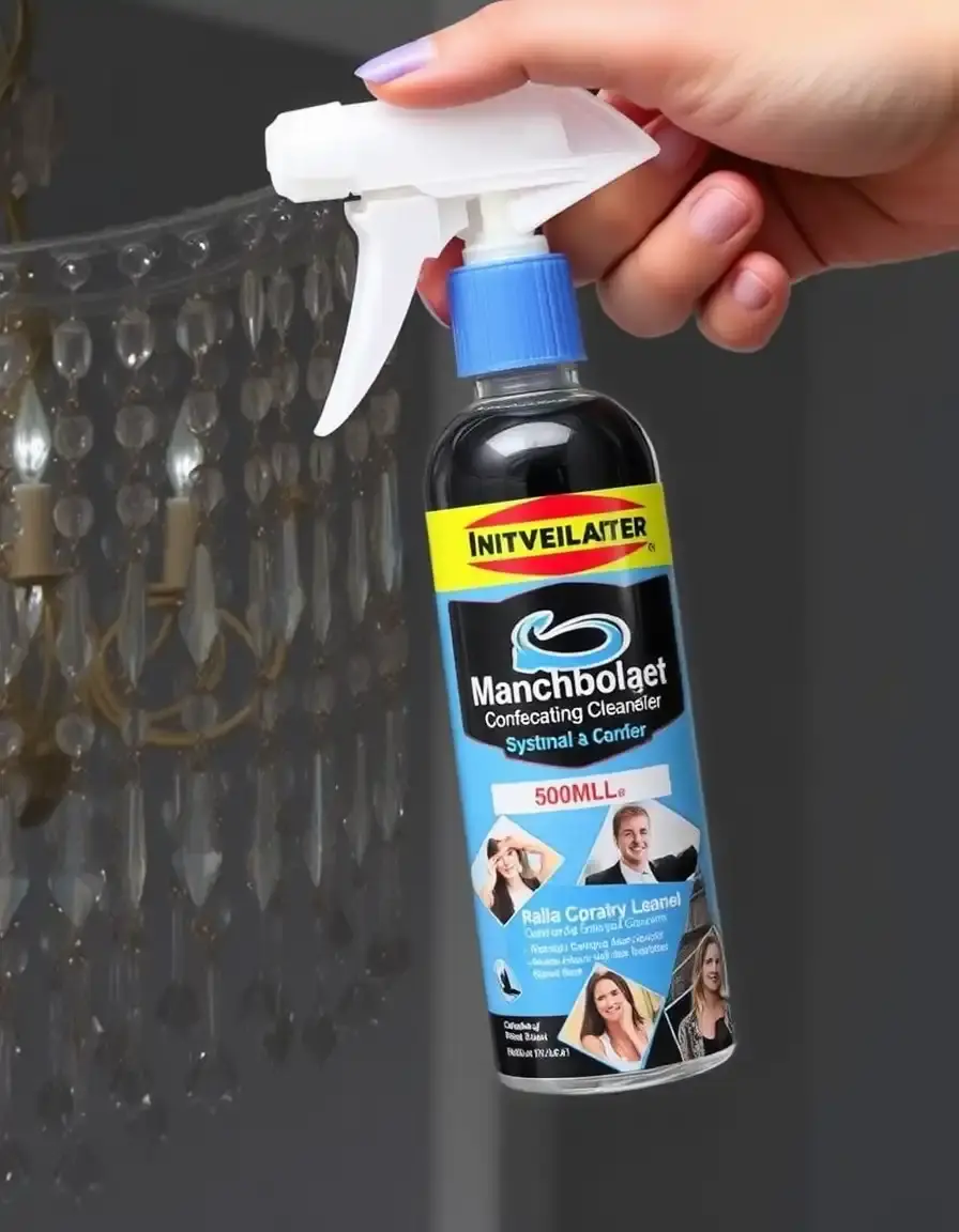 Spray detergente per lampadari in cristallo senza risciacquo