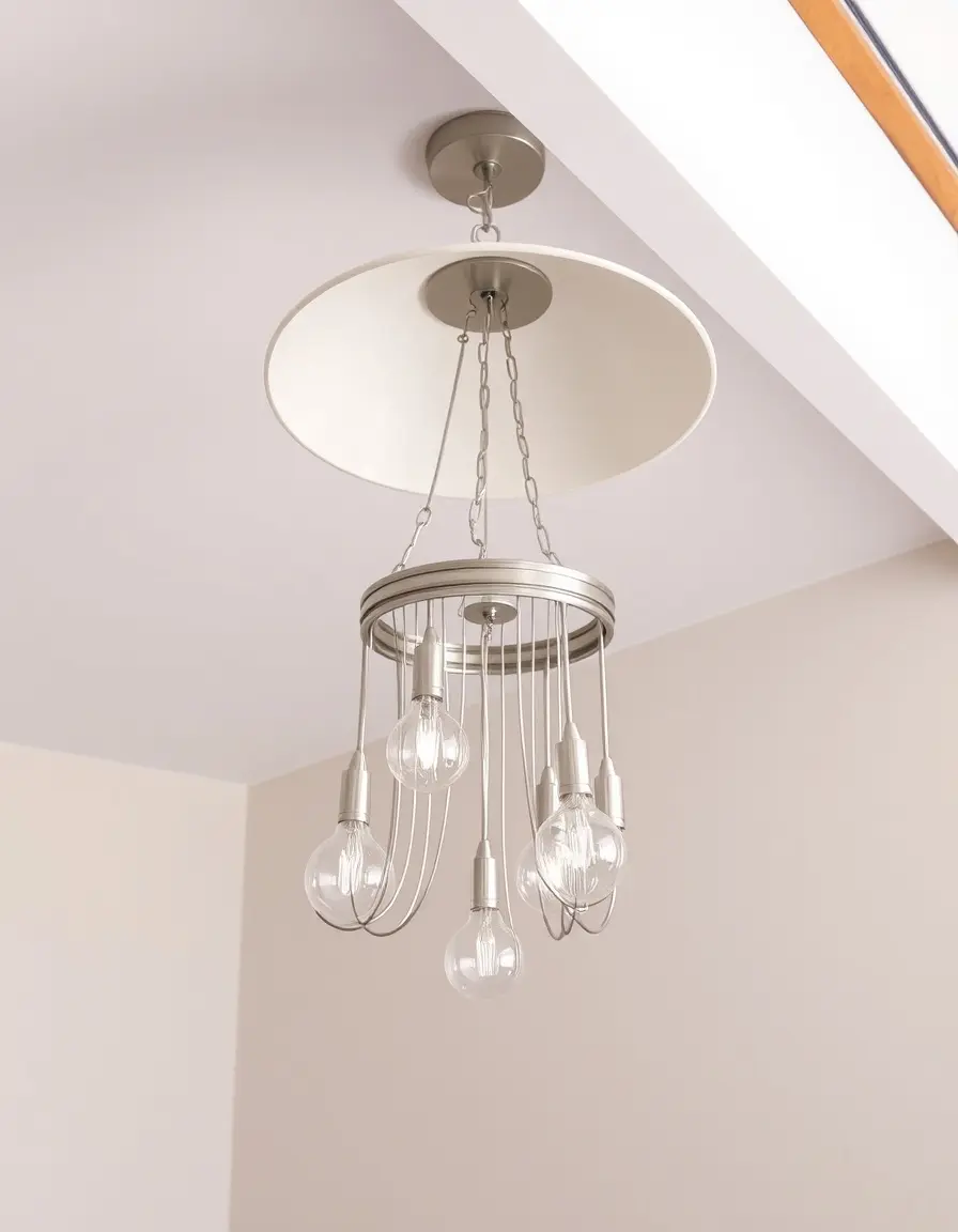 Kit completo di sospensione per lampadario con rosone e fili regolabili