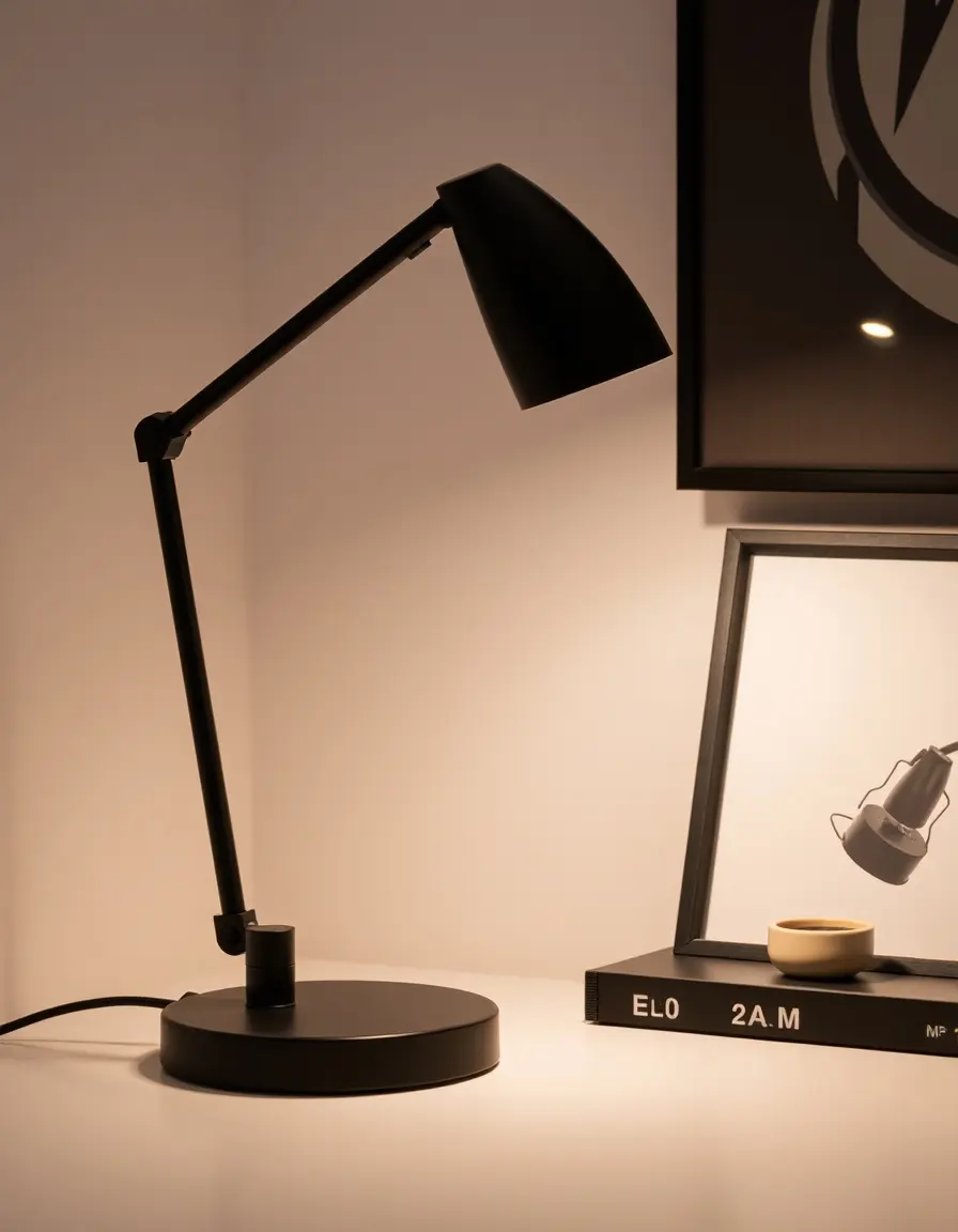 Minimalist Lamp nera per bancone cucina