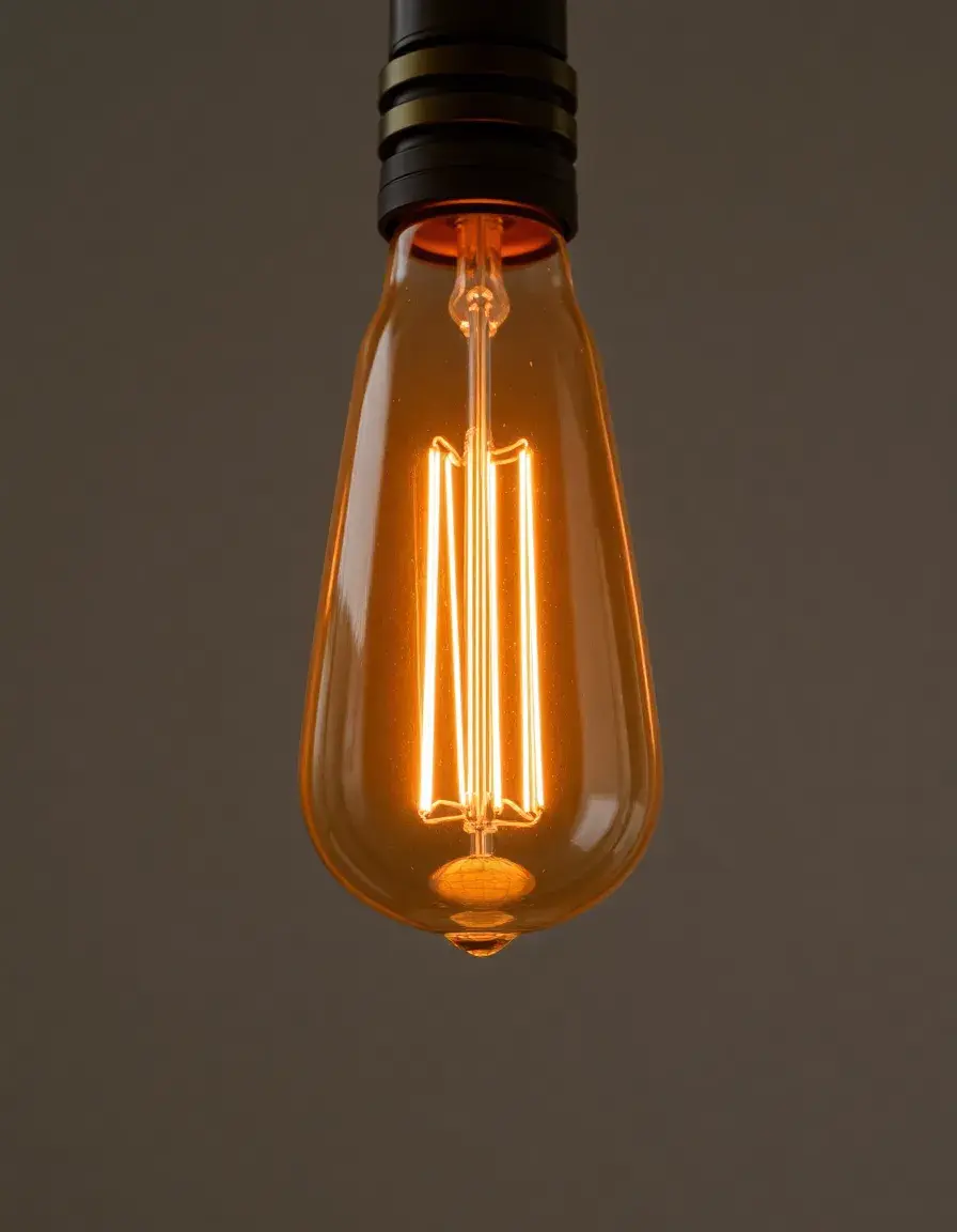 Lampadina industriale a filamento per lampadario cucina moderno