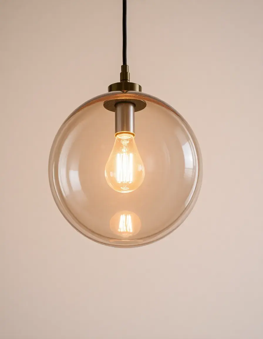 Lampada a sfera in vetro orb light moderna